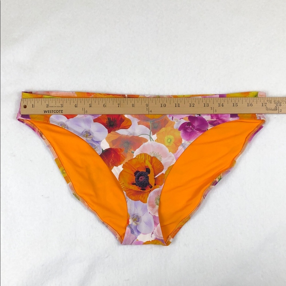 Aerie Floral Swim Bikini Bottom in Orange and Pink Sz XL (S1) - Picture 2 of 5